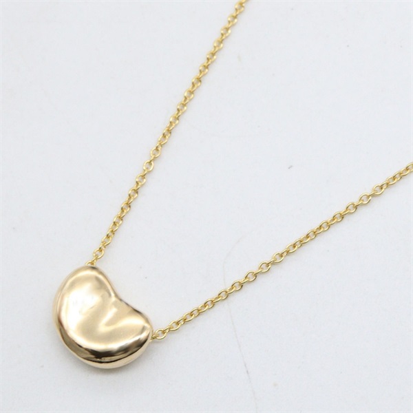 TIFFANY＆CO Bean Necklace Pendant 41cm 18KYG Yellow Gold Used Women