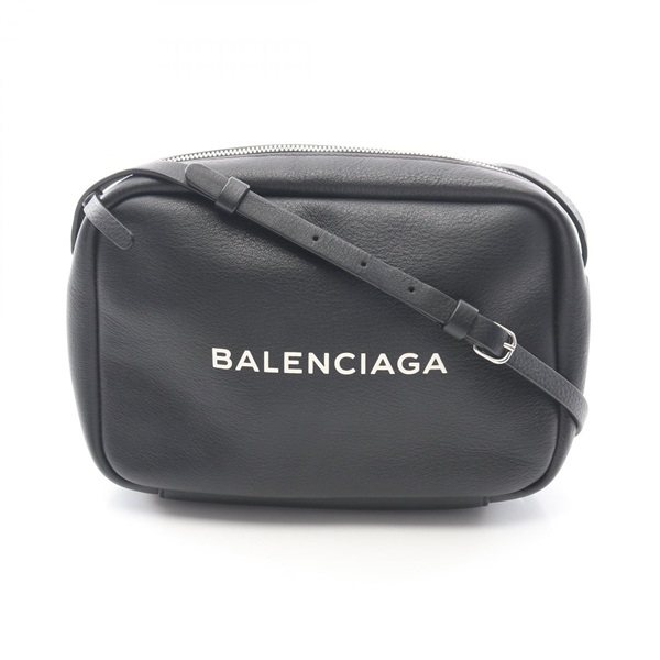 BALENCIAGA Everyday camera S crossbody Shoulder Bag 489812 leather Black Used