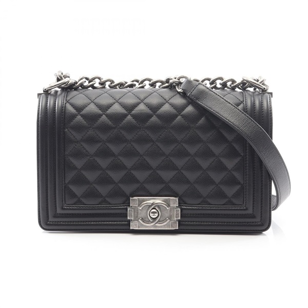 CHANEL Boy chanel Chain Shoulder Bag A67086 Grained Calfskin leather Black Used