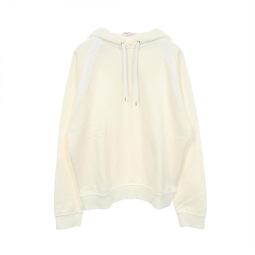 HERMES Fleece lining Hoodie Tops cotton White Used mens size L