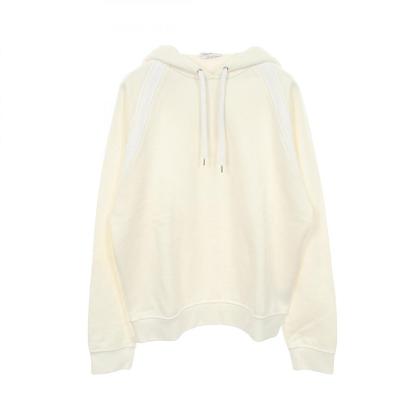 HERMES Fleece lining Hoodie Tops cotton White Used mens size L