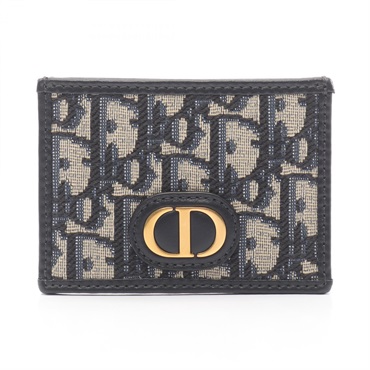 Christian Dior 30 MONTAIGNE Oblique Card Case purse S2152UTZQ_M928 canvas used