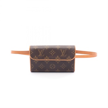 LOUIS VUITTON Florentine Pochette belt Waist bag M51855 Monogram leather Brown