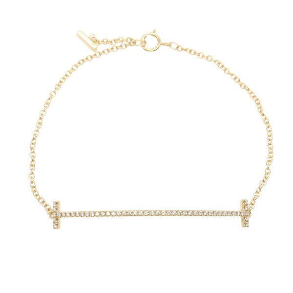 TIFFANY＆CO T Smile Diamond Medium Bracelet 60150751 18KYG Yellow Gold Used