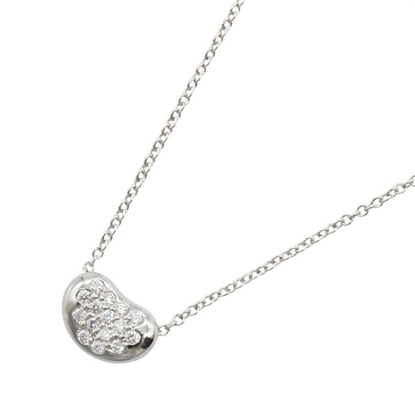 TIFFANY＆CO Bean Diamond Necklace Pt950 Platinum Used Women 40.5㎝