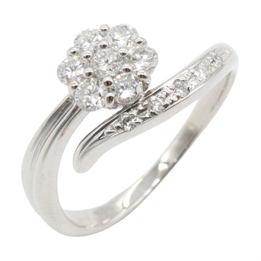 JEWELRY Diamond Ring Pt900 Platinum Used Women US size 6.5