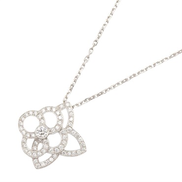 LOUIS VUITTON Fleur Ardente Diamond Necklace 18KWG White Gold Used women