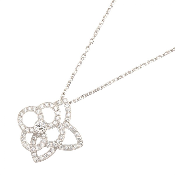 LOUIS VUITTON Fleur Ardente Diamond Necklace 18KWG White Gold Used women