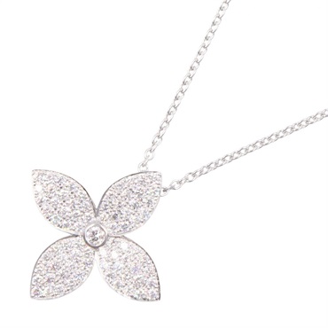 LOUIS VUITTON Star Blossom Diamond Necklace 18KWG White Gold Used 37.5/40.5cm