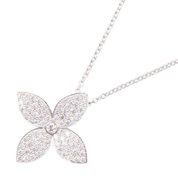 LOUIS VUITTON Star Blossom Diamond Necklace 18KWG White Gold Used 37.5/40.5cm