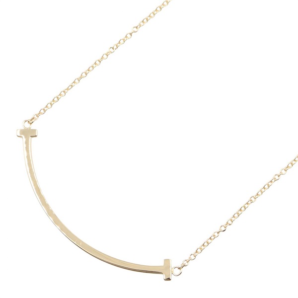 TIFFANY＆CO T Smile Small Necklace 18KYG Yellow Gold Used 40.5/45.5㎝