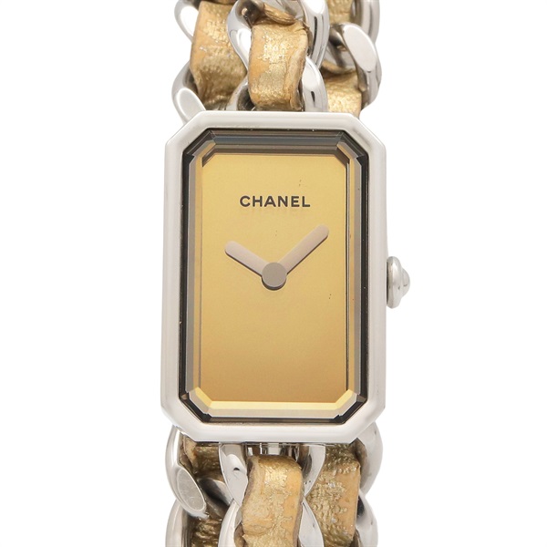 CHANEL Premiere Rock Wrist Watch H5583 Quartz Stainless Steel leather Used Women