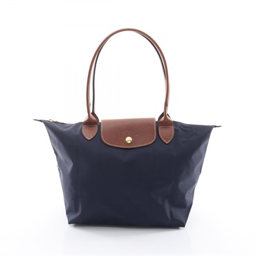Longchamp LE PLIAGE ORIGINAL M Tote Bag L2605089P68 canvas Navy Brown NEW Women
