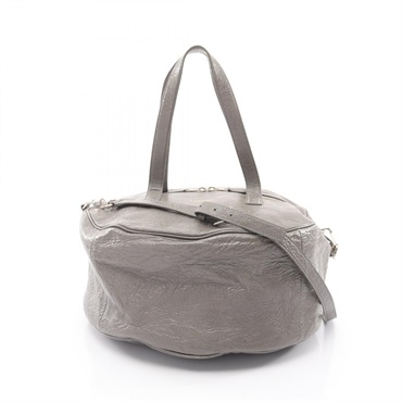 BALENCIAGA Air Hobo 2Way Crossbody Shoulder Tote bag 466842 leather Gray Used
