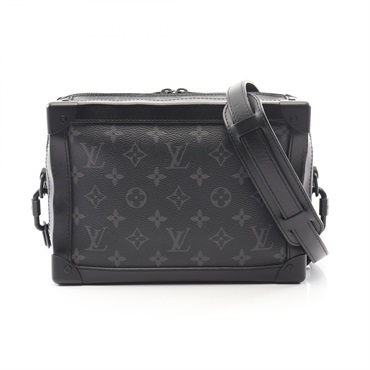 LOUIS VUITTON Soft Trunk Shoulder Bag M44730 Monogram eclipse canvas Black Used
