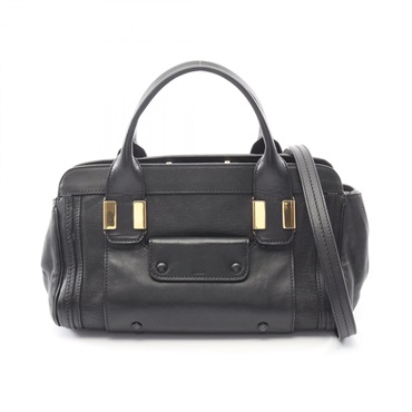 Chloe ALICE Alice shoulder crossbody Handbag leather Black Used Women