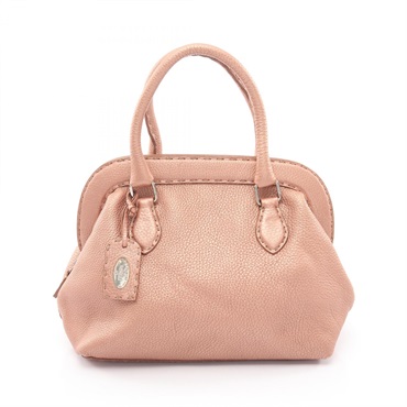 FENDI Selleria Doctor's Handbag 8BN127 leather Gold Used Women