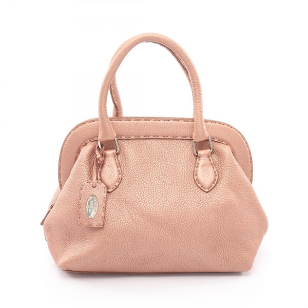 FENDI Selleria Doctor's Handbag 8BN127 leather Gold Used Women