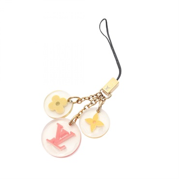 LOUIS VUITTON Bijou Telephone Fleur Phone Strap Keychain M65109 Plastic Used LV