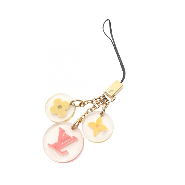 LOUIS VUITTON Bijou Telephone Fleur Phone Strap Keychain M65109 Plastic Used LV