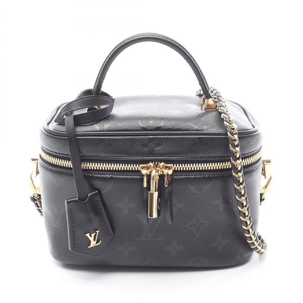 LOUIS VUITTON Vanity PM chain crossbody vanity Handbag M57118 Monogram Ink black