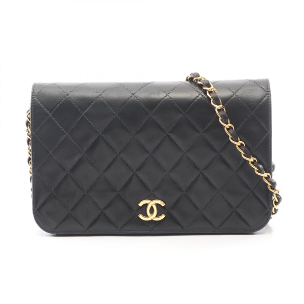 CHANEL Matelasse full flap chain Shoulder Bag A03568 Lambskin Black Used GHW