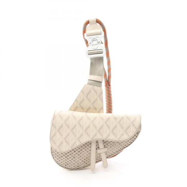 Christian Dior Nautic Saddle CD Diamond Waist bum bag canvas Beige Used mens