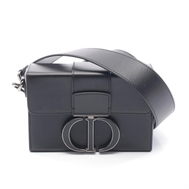 Christian Dior 30 MONTAIGNE Box Shoulder Crossbody Bag leather Black Used Women