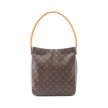 LOUIS VUITTON Looping GM Shoulder Bag M51145 Monogram canvas leather Brown Used