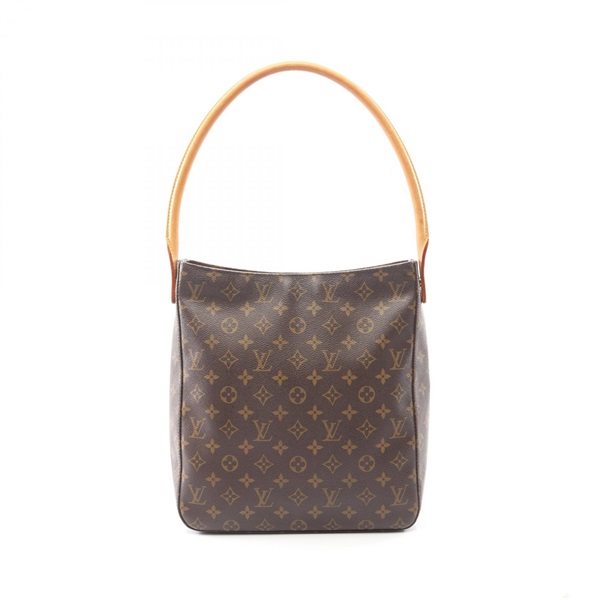 LOUIS VUITTON Looping GM Shoulder Bag M51145 Monogram canvas leather Brown Used