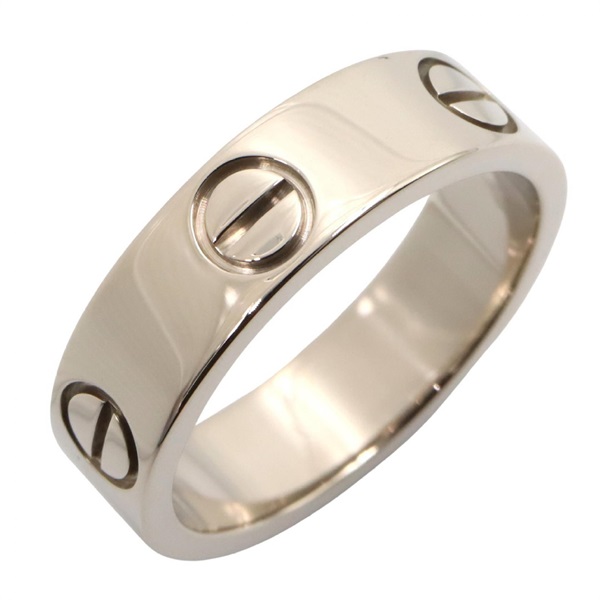 CARTIER Love Ring 18KWG White Gold Used women US size 6.25 #53