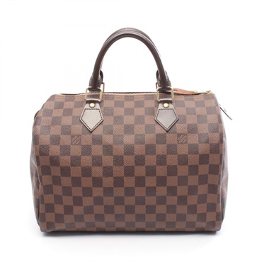 LOUIS VUITTON Speedy 30 Handbag N41531 Damier Ebene canvas leather Brown Used LV