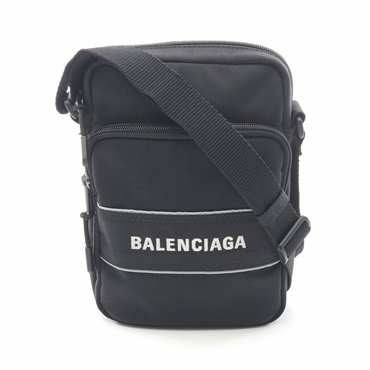 BALENCIAGA Sports Shoulder crossbody Bag Nylon Black Used unisex