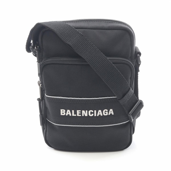 BALENCIAGA Sports Shoulder crossbody Bag Nylon Black Used unisex