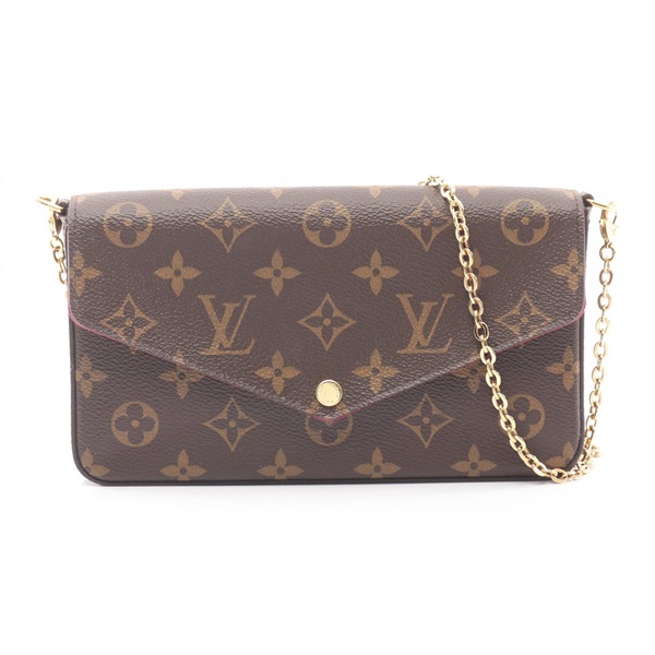 LOUIS VUITTON Pochette Felicie Chain Shoulder Crossbody Bag M61276 Monogram Used