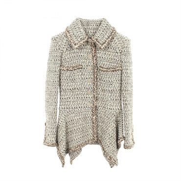 CHANEL COCO Mark button Balmacaan Coat Jacket #34 P59951V45402 wool Used　Women