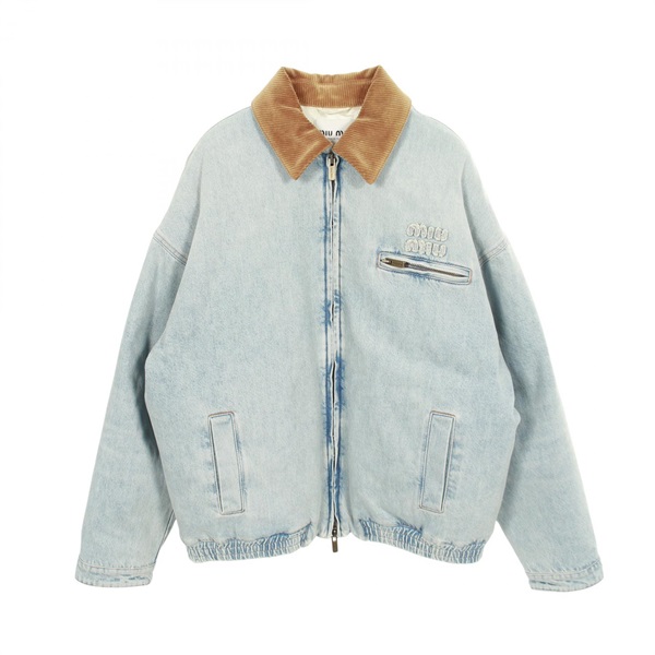 Miu Miu Blouson Denim Jacket cotton Blue #38 Used Women
