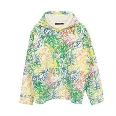 LOUIS VUITTON Pastel Monogram Hoodie #XXL cotton Multicolor Used mens
