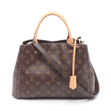 LOUIS VUITTON Montaigne MM Shoulder Handbag M41056 Monogram canvas leather Used