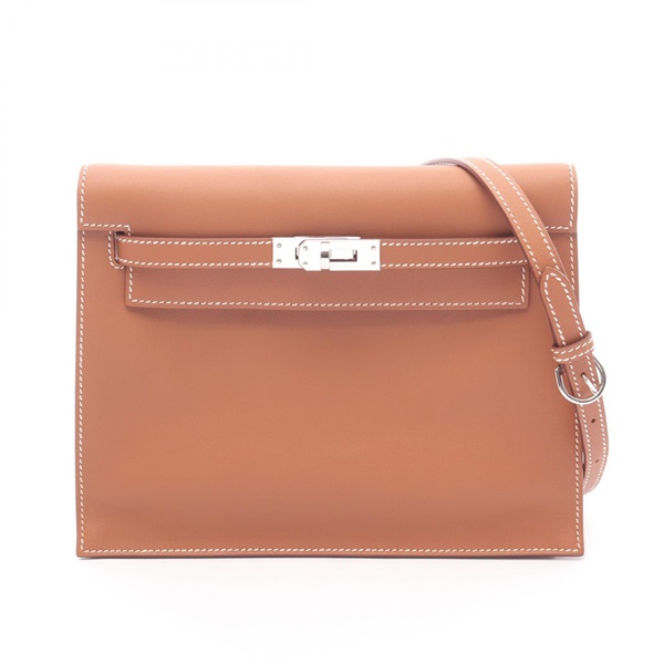 HERMES Kelly dance 2 Shoulder crossbody Bag U 079233CK Swift leather Gold SHW