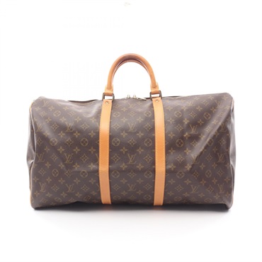 LOUIS VUITTON Keepall 55 Travel Duffel Bag M41424 Monogram canvas leather Used