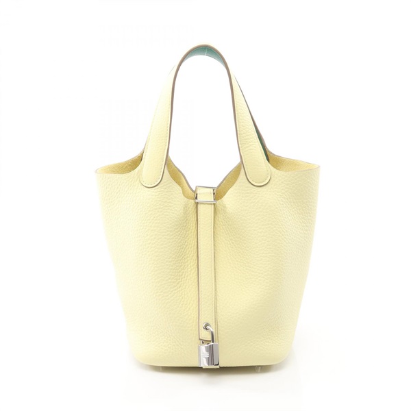 HERMES Picotin Lock PM tote bucket Handbag W Taurillon Clemence eclat SHW used
