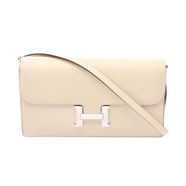 HERMES Constance Long To Go Shoulder Crossbody Bag Epsom leather Nata SHW Used U