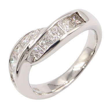 JEWELRY Diamond Ring Pt900 Platinum Used Women US size 5.5