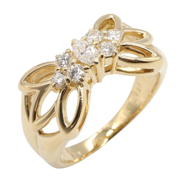 JEWELRY Diamond Ring 18KYG Yellow Gold Used US size #6
