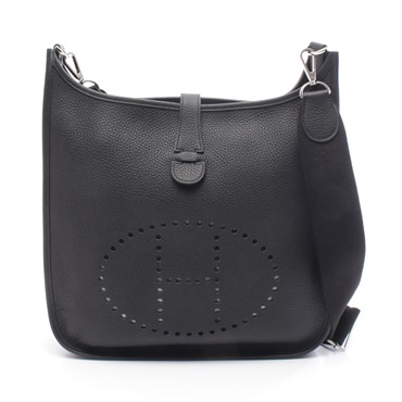 HERMES Evelyne 3 Trois GM Shoulder crossbody Bag W Taurillon Clemence Black SHW