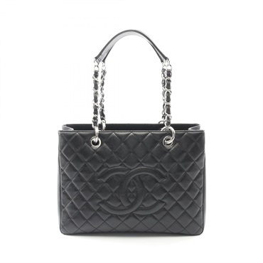 CHANEL Matelasse Chain Grand Shopping GST Tote Bag A50995 Calfskin Black SHW CC