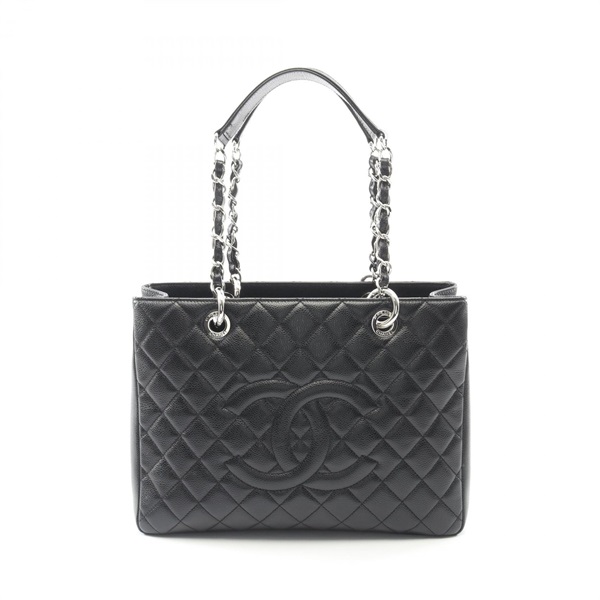 CHANEL Matelasse Chain Grand Shopping GST Tote Bag A50995 Calfskin Black SHW CC