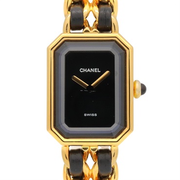 CHANEL Premiere L Wrist Watch H0001 Quartz Gold Plated Leather belt Used Women