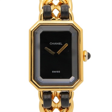 CHANEL Premiere Wrist Watch H0001 Quartz Gold Plated Leather belt Used Women